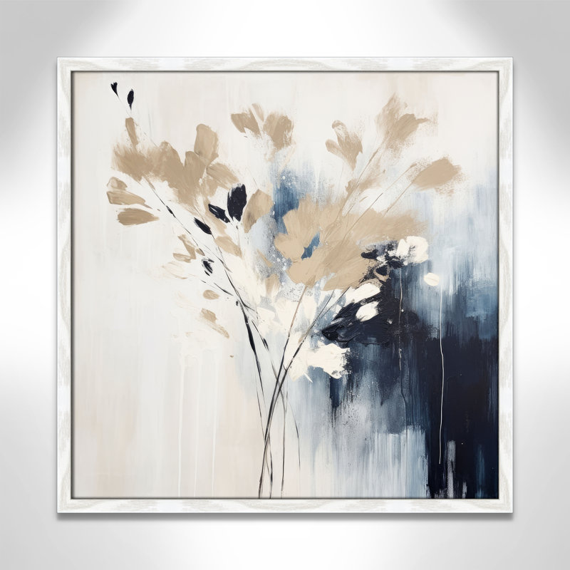 «Bliue Earthly Neutralité II» par Irena Orlov, White Woodgrain, L 23,5 po x H 23,5 po, Impression encadrée