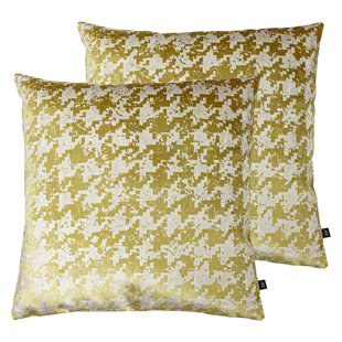 Houndstooth Square Cushion (Set of 2)