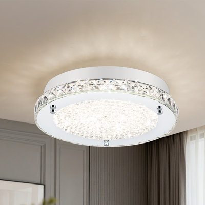 Plafonnier encastré en cristal 11 po DEL Lilyian