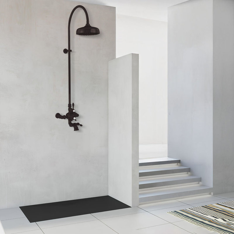 Système de douche thermostatique avec bec de baignoire (P1089) par Strom Living, Bronze frotté à l'huile