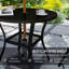 Table de salle à manger ronde 35,5 po avec trou pour parasol 1,6 po et 2 po