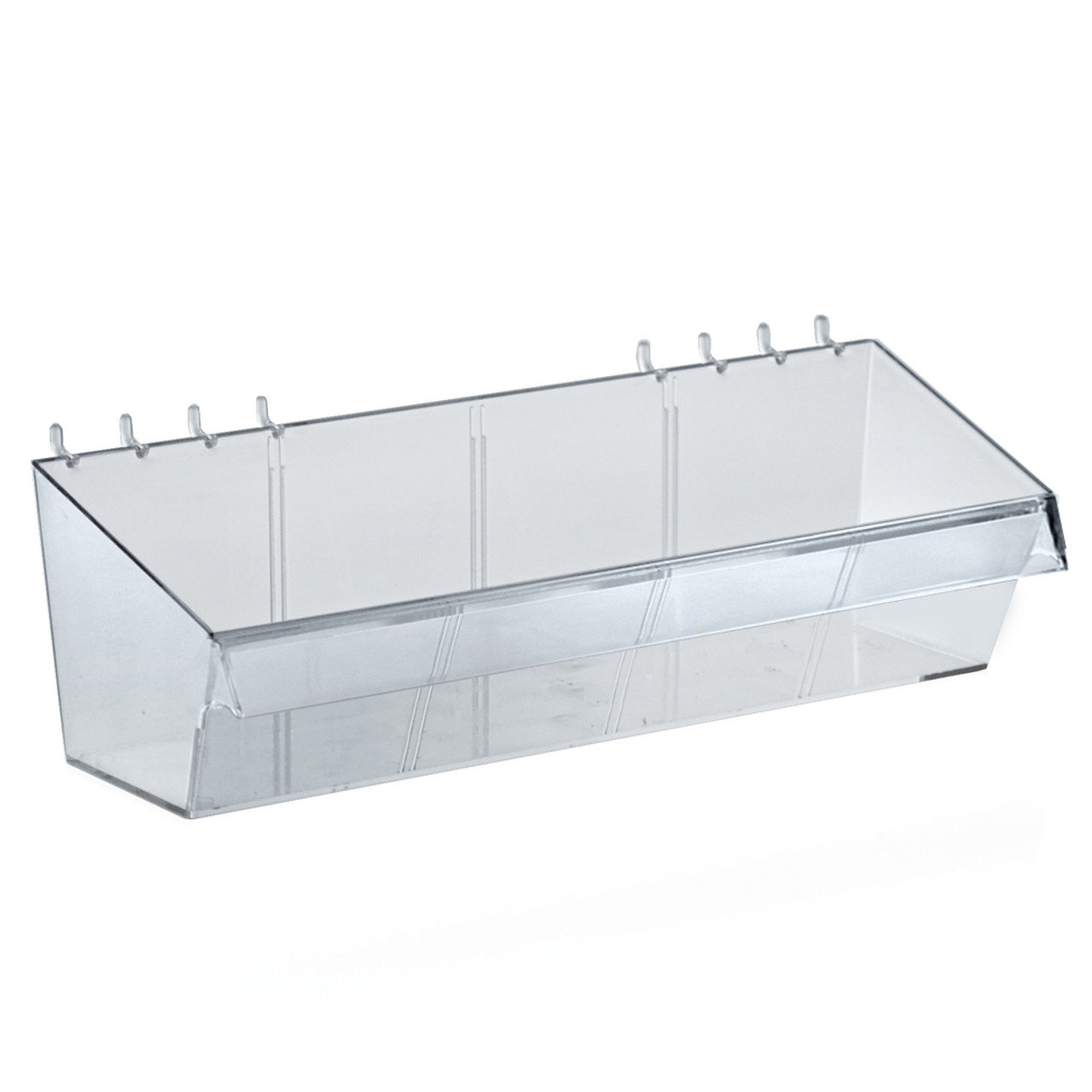 Azar Displays Clear Plastic Organizer Storage Tote Bin with Handle