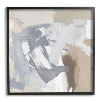 Gris chaotique et beige, impression sur bois