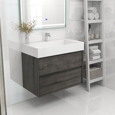 Meuble-lavabo mural simple 36 po