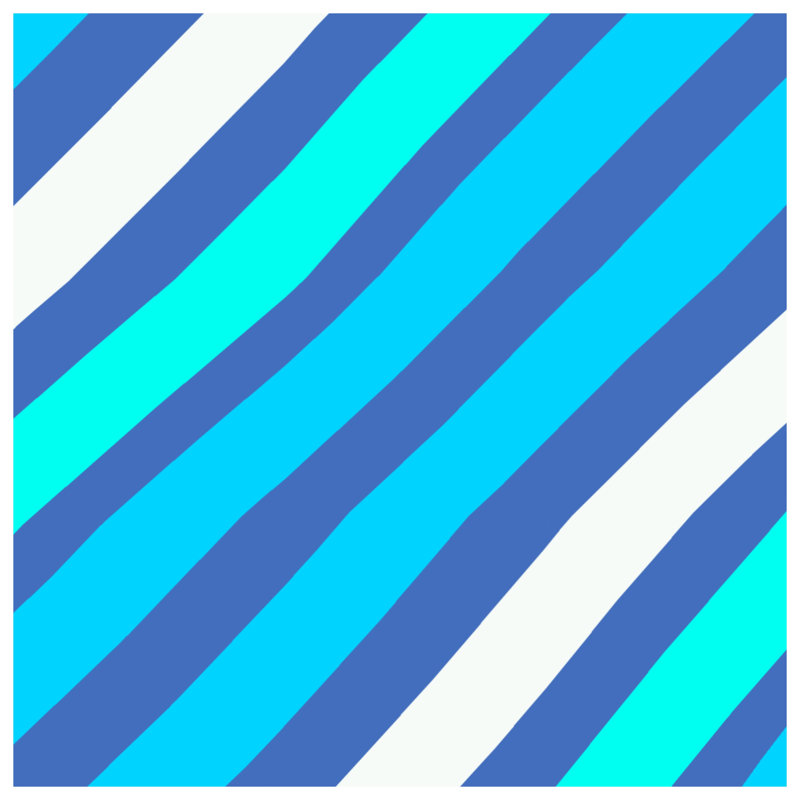 Tapis de bain bleu à rayures diagonales, L 24 po x L 17 po