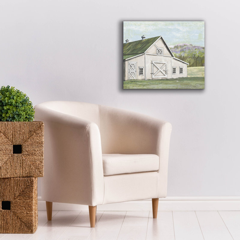 Toile épique Graffiti «Field Barn In Spring» par Art Licensing Studio, 24 po x 20 po, H 20 po x l 24 po x P 0,75 po