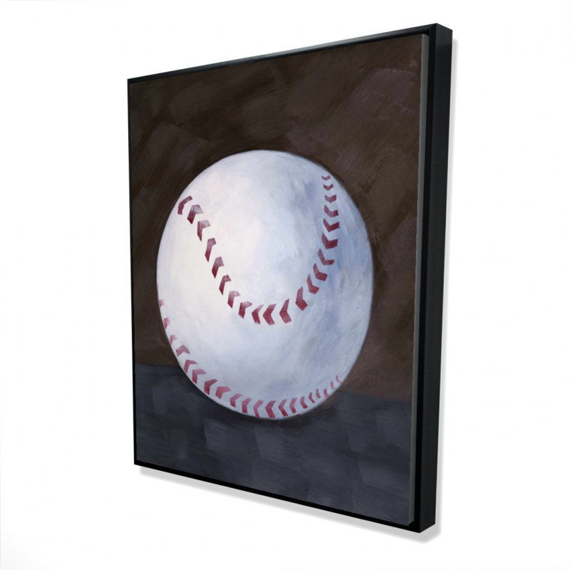 Baseball Ball Print On Canvas