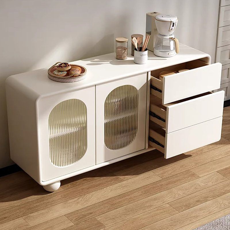 Buffet 63 po Ashurst, Transparent / ivoire / blanc