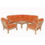 Ensemble de conversation modulaire en teck 8 pièces Gatsby Luxe