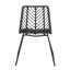 Ensemble de salle à manger 9 pièces en osier pour l'extérieur, grande table moderne en rotin de 73,50 po et chaises pour 8 pour patio, terrasse, cour arrière, porche, brun et noir