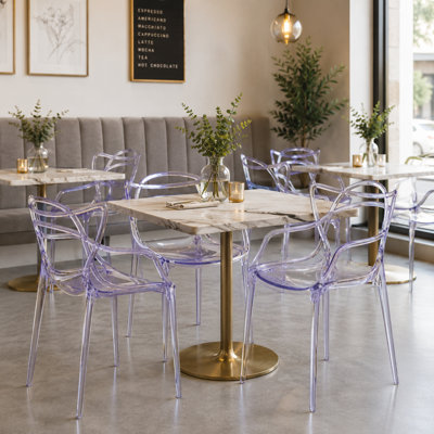 Modholic Clear Dining Chair (Set Of 2)