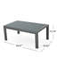 Table basse d'extérieur avec plateau en verre trempé-1134372598