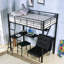 Twin Drawer Platform Loft Bed with Mattress with Bookcase with Desk with Trundle Bed with Shelves