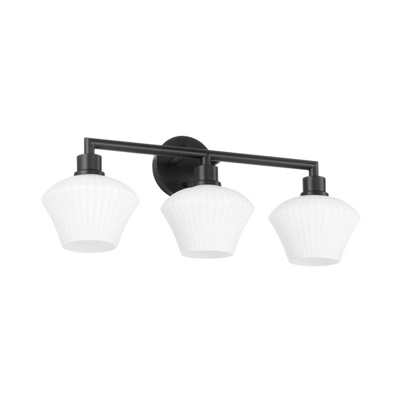 Éclairage pour meuble-lavabo à 3 lumières Monsita, Matte Black