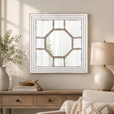 Miroir mural 48 po x 48 po de style antique avec cadre en miroir