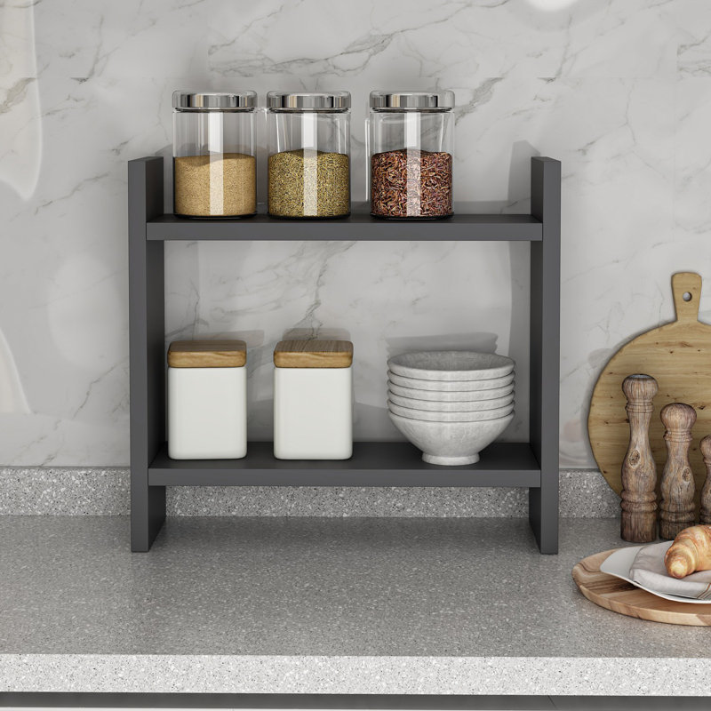 Kitchen Shelf, Anthracite, 30cm H x 34cm W x 10cm D