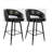 Upholstered Bar Stool with Nailhead Trim-2117358995
