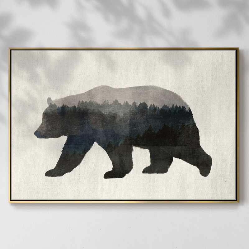 The Wilderness II, H 25 po x l 37 po x P 2 po, Toile avec cadre doré