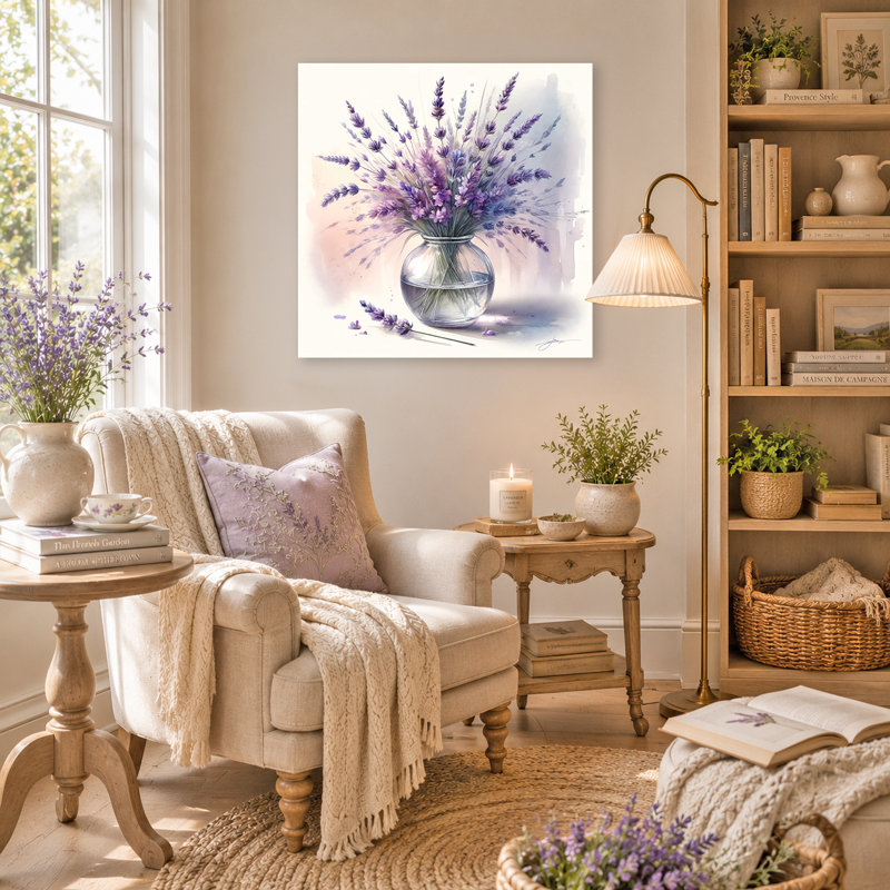 "Peaceful Lavender Bouquet", impression sur toile tendue, H 30 po x l 30 po x P 1,5 po