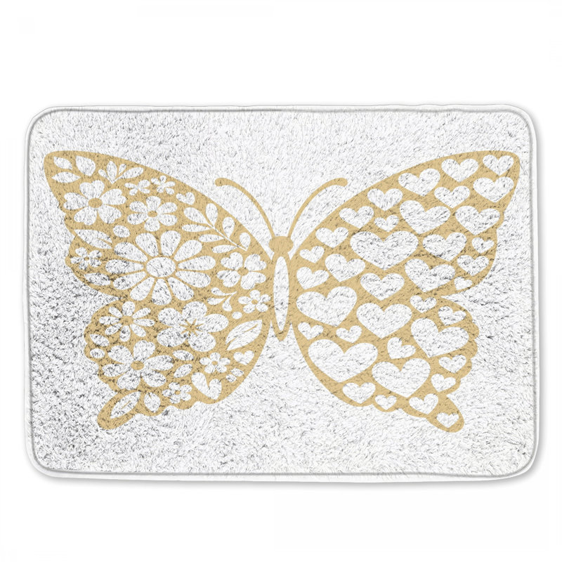 Tapis de bain Butterfly, L 34 po x L 21 po