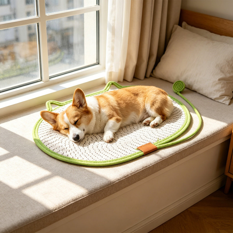 Grattoir pour chat avec passe-partout amovible, lavable, respirant et antiadhésif, 19,69 po x 13,78 po x 0,39 po, vert, Vert