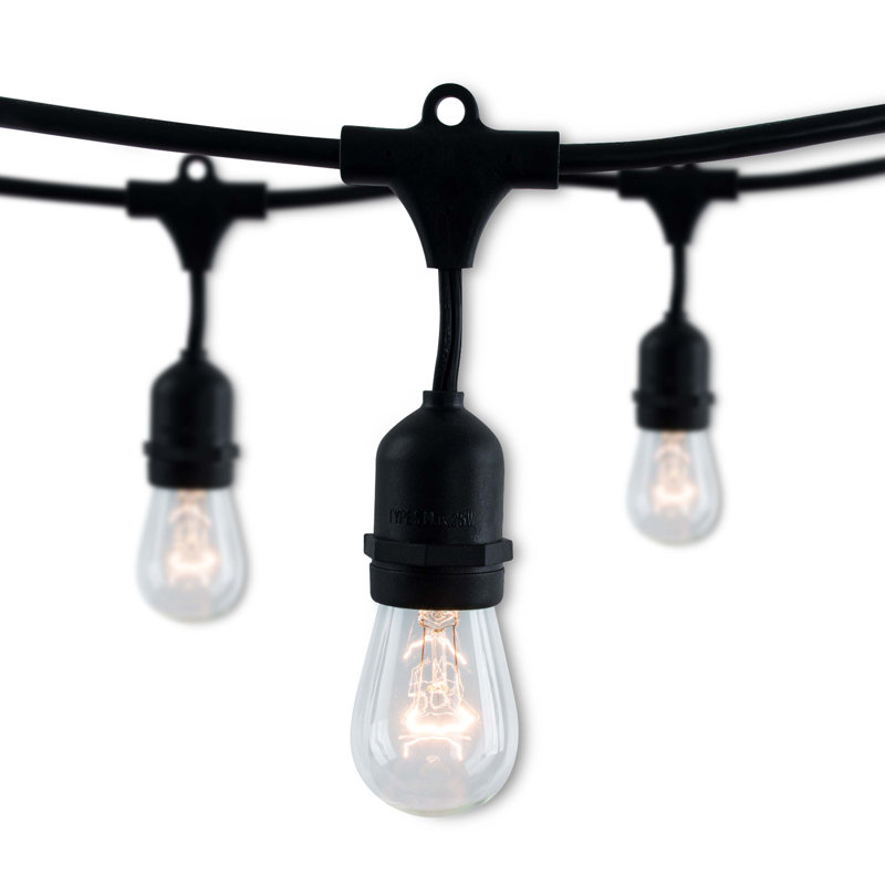 Guirlande de 48 ampoules à incandescence standard d'extérieur de 48 pi (connectable d'un bout à l'autre)