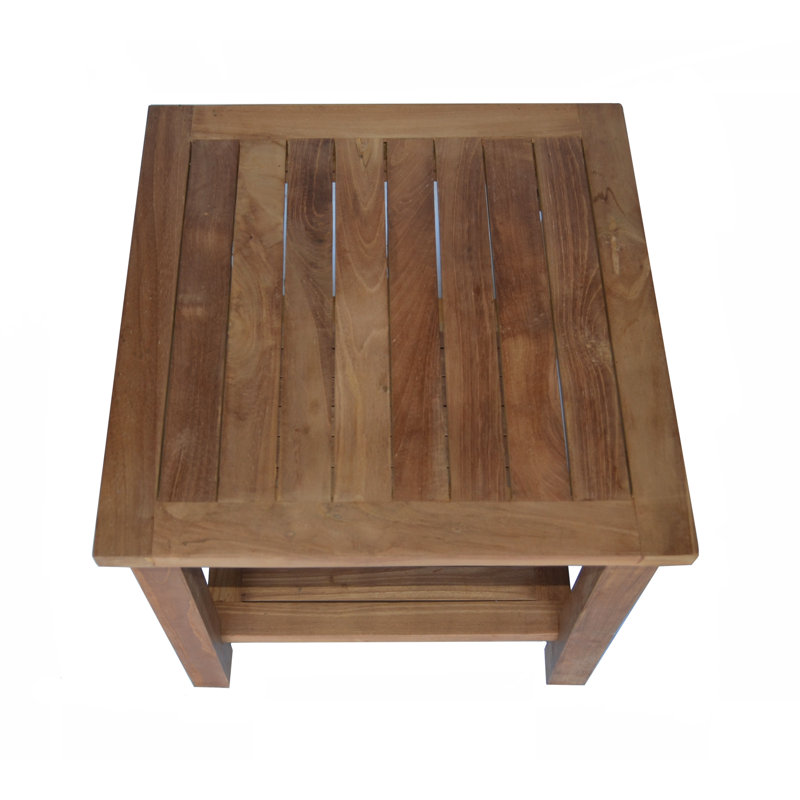 Gasaway Square Teak Outdoor Side Table