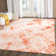 Tapis géométrique orange / ivoire en laine / coton touffeté à la main Coleman