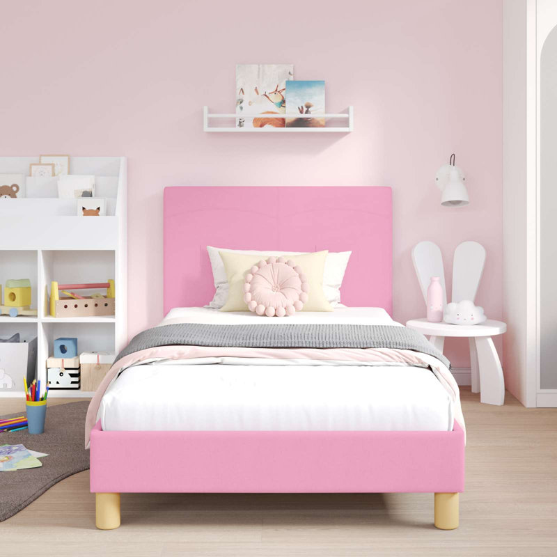 Bed Frame, European Single (90 x 200 cm), Pink