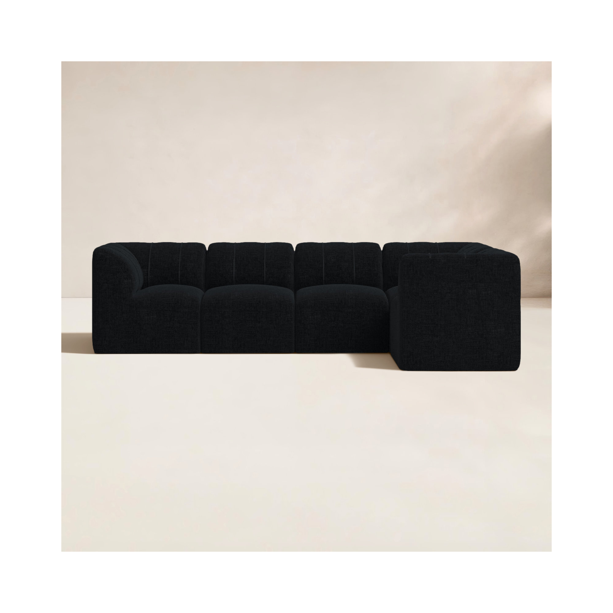 Praia 102" Sunbrella Outdoor Sofa, Canvas Black Sunbrella® Canvas