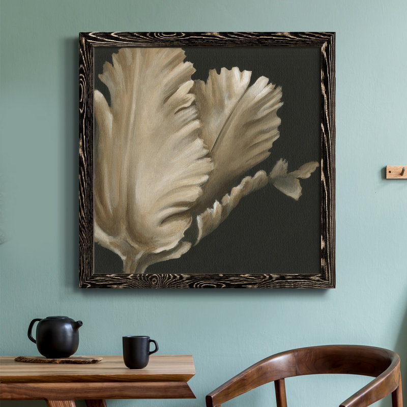«Classical Blooms I», art mural sur toile, Noir, H 17 po x l 17 po x P 1,5 po