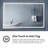 ANZZI 30-in. x 48-in. Frameless Wall Mounted LED Front/Back Light Bathroom Mirror with Defogger