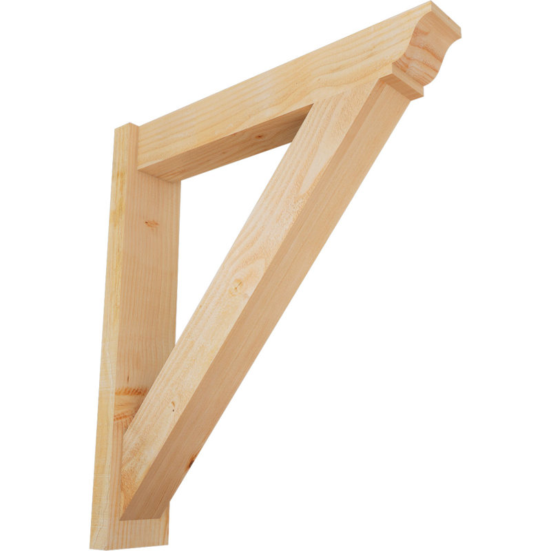 Persienne traditionnelle en bois rustique, Sapin Douglas de 6 po (sciage brut), P 30 po x H 34 po