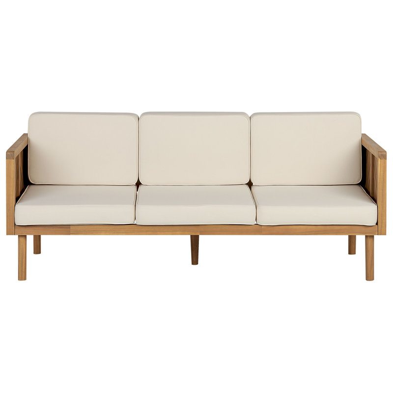 Welara 179 cm W Acacia Solid Wood Outdoor Sofa with Cushions