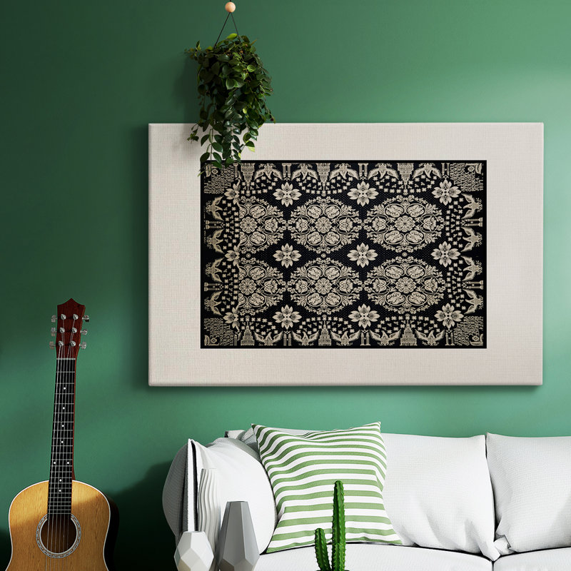 Abstrait rétro - Xl, H 25 po x l 37 po, Toile avec cadre flottant noir