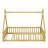 Playful Tent Design Floor Bed With Guardrails And Sturdy Slats-548867078