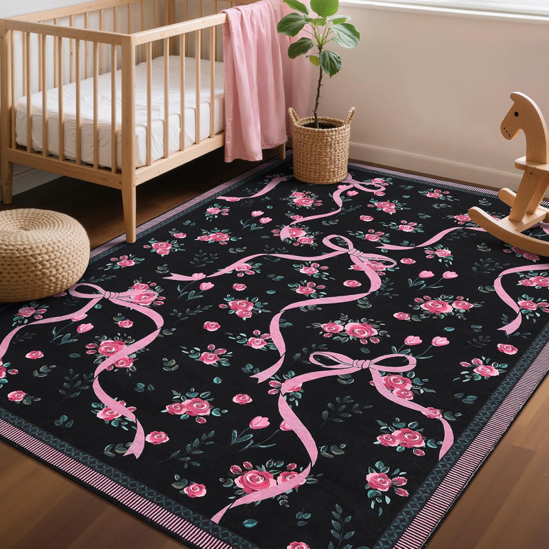 Tapis de couloir antidérapant 2 x 6 po pour salle de bain, chambre à coucher et chambre d'enfant, Rectangle 10 pi x 13 pi