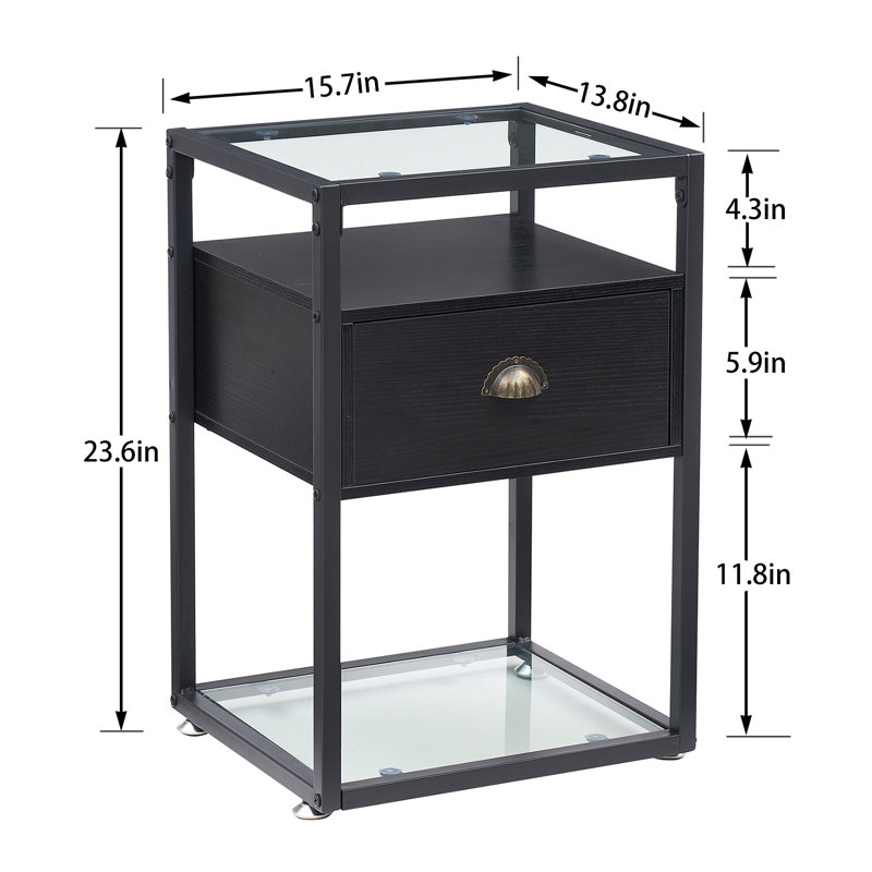 Ensemble de tables de bout Audrinah, Noir