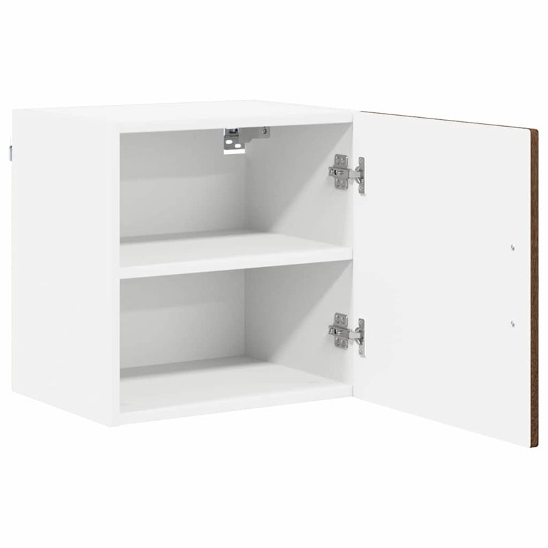 Vidaxl Kitchen Wall Cabinet 2 Pcs Concrete Grey 50 X 31 X 40 Cm, 40cm H x 40cm W x 31cm D, Brown Oak