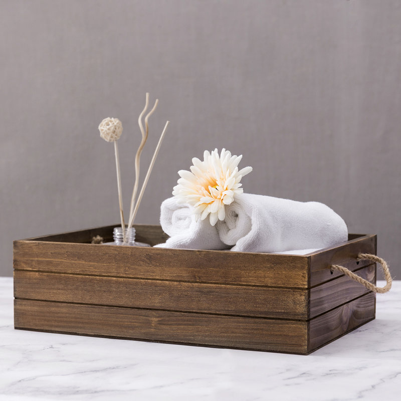 Solid Wood Decorative Bin