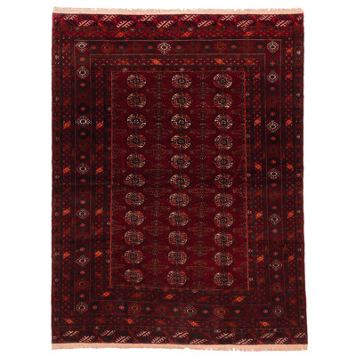 Teimani Red Rug 4'2" x 5'7"