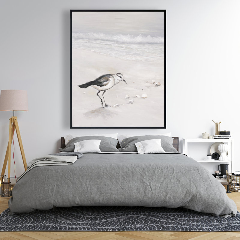 Toile avec cadre semi-doré Sandpiper Beige | Décoration intérieure