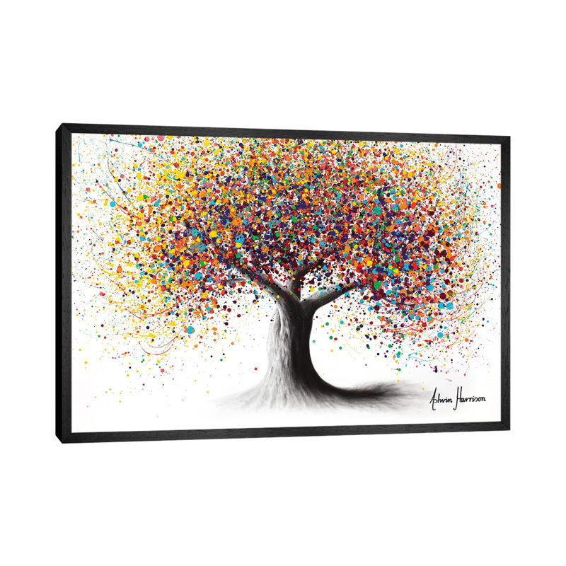 Print on Canvas, 66.04cm H x 101.6cm W x 3.81cm D, Black Floater Framed