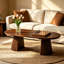 Table basse en bois flexible et extensible