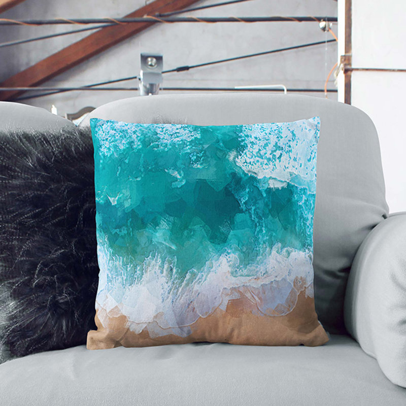 Beach In Melbourne Australia In Abstract Abstract Square Throw Cushion, 55 x 55 cm