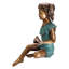 Bridgette with Bird Little Girl Garden Statue