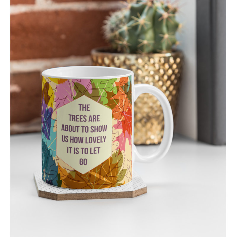 Grande tasse à café en céramique fimbis automne trees