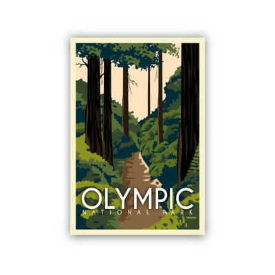 Olympic National Park Washington, Travel Poster Print, Unframed Print, Home And Office Wall Art