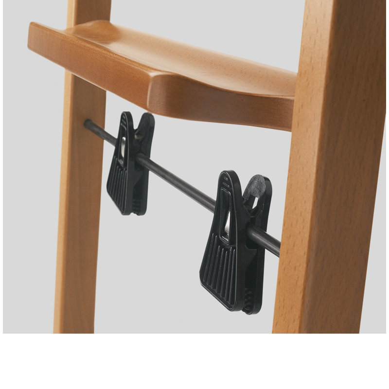 Hobner Solid Wood Freestanding Valet Stand, Cherry