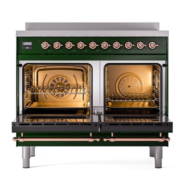 Cuisinière à induction 40 pouces avec 6 éléments à induction ILVE Nostalgie II Series (porte en verre)